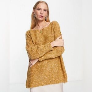 Free People Women’s Oversized Moira Wool-Blend Sweater / Size XL / Honeycomb